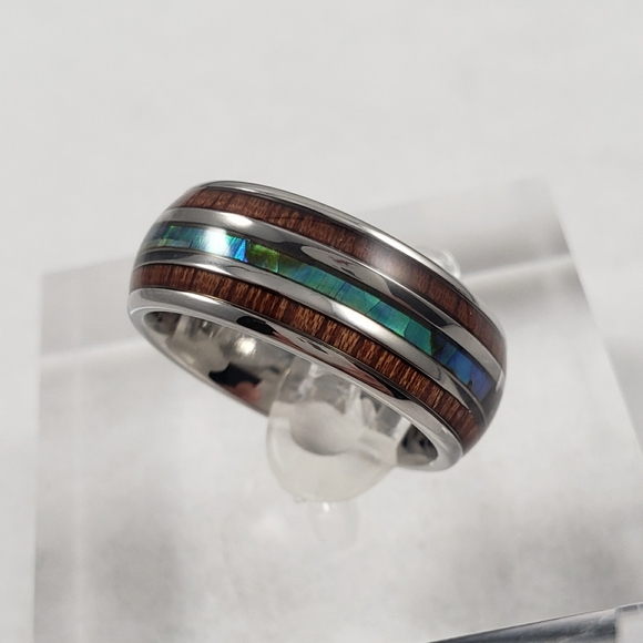Wood and Abalone Inlay Band